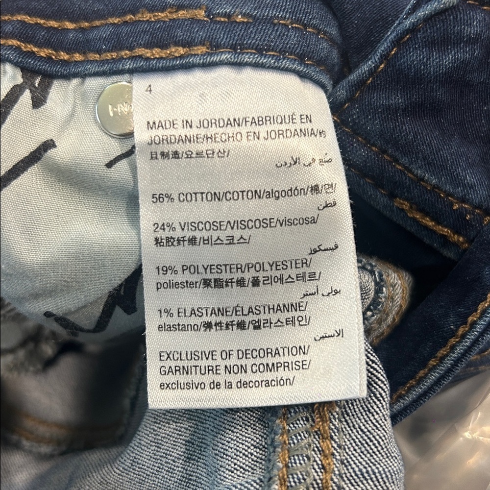 EUC INC SZ 4 regular fit blue 5-pocket skinny jeans/waist 28”-32” - Picture 6 of 6